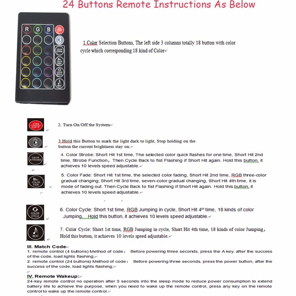 12v TWO remote control rgb music controller for led motorcycle light 13