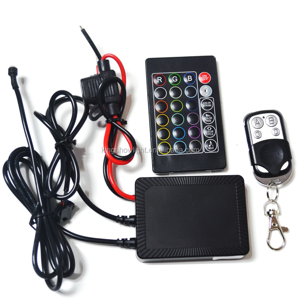 12v TWO remote control rgb music controller for led motorcycle light 7