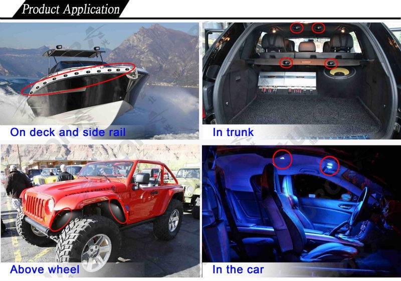 6 X PODS Color Changing Car Truck Led RGB Rock Lights app Controller 9W Mini Led Rock Light 4Pods RGB For 4x4 off road 22