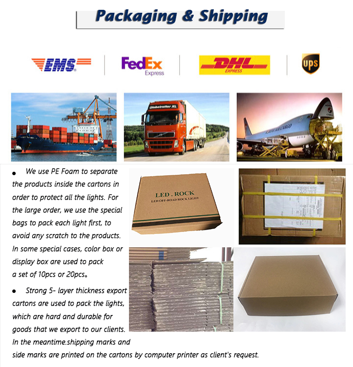 Kingshowstar - Waterproof Wholesale Led light kit Wireless RGBW LED Strip APP Offroad Truck Car LED Rock Light led top level 24W rock light 22