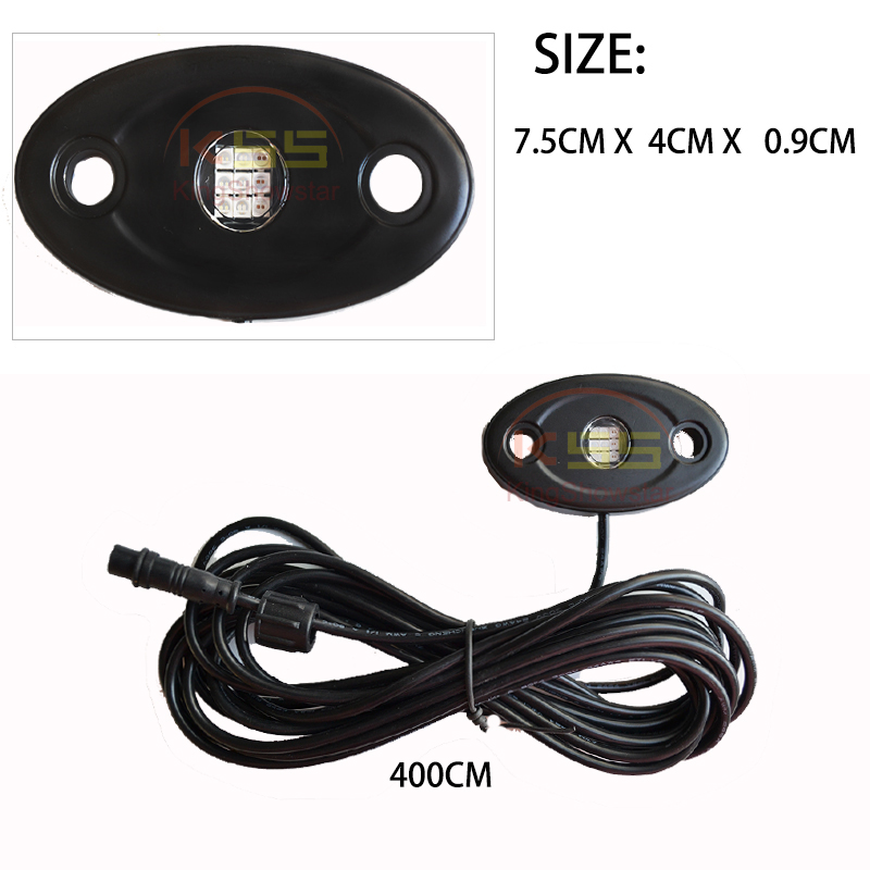 Kingshowstar - LED Rock Light Kits with 8 pods Lights for Off Road Truck Car ATV SUV Motorcycle Under Body Glow Light Lamp led normal 9W/12W rock light 16