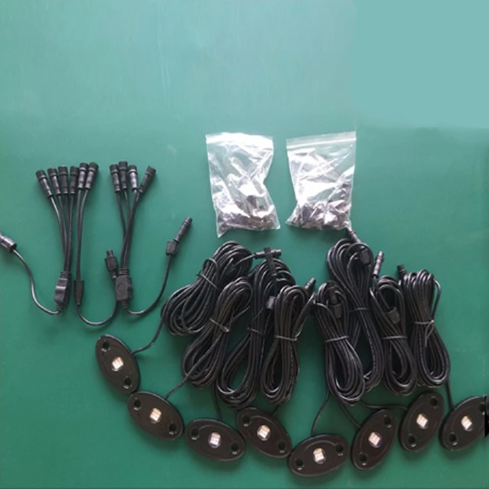 Kingshowstar - LED Rock Light Kits with 8 pods Lights for Off Road Truck Car ATV SUV Motorcycle Under Body Glow Light Lamp led normal 9W/12W rock light 8