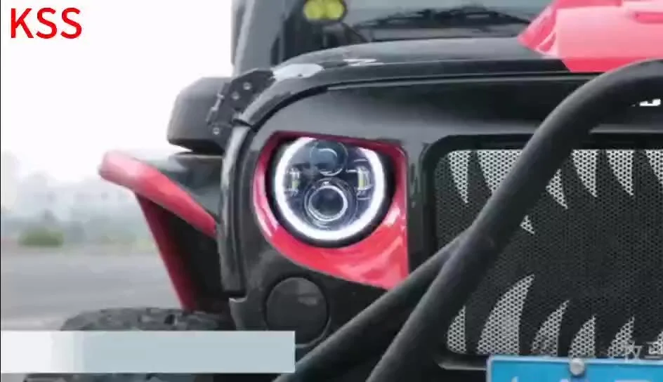 Hot Selling 7 Inch 100W Amber Round Led Motorcycle Off Road Atv Auto Car Head Light 1