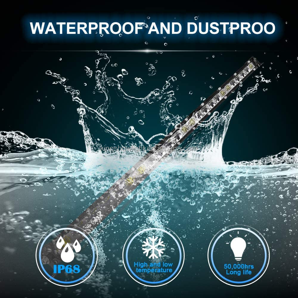 Kingshowstar - 2021 Super Bright New Single Row Car Bar 7D Waterproof IP68 LED 26'' 4x4 Truck Car Led Light Bar Led light bar 18