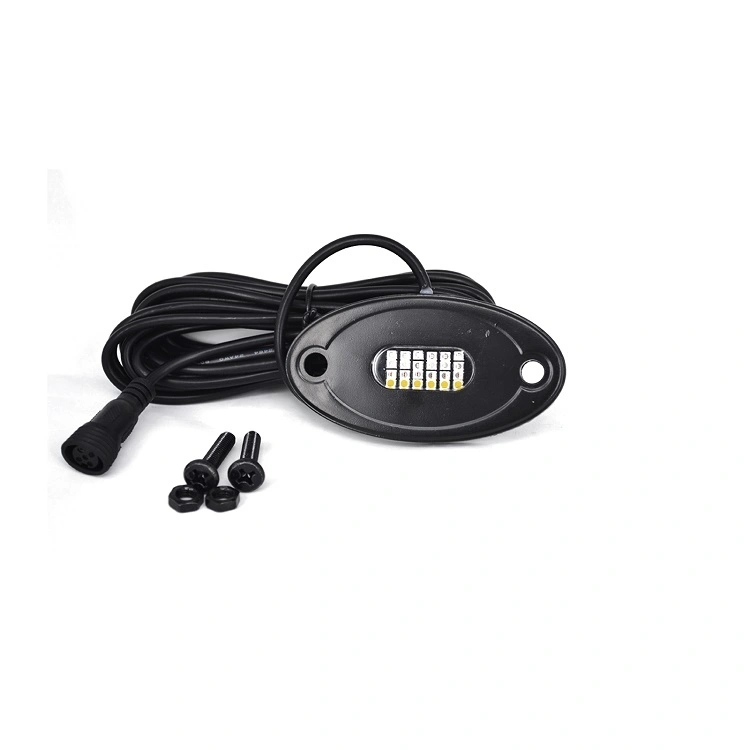 Kingshowstar - IP68 4pc RGB Led Rock Light Pod Kit work light with APP remote led top level 24W rock light 1