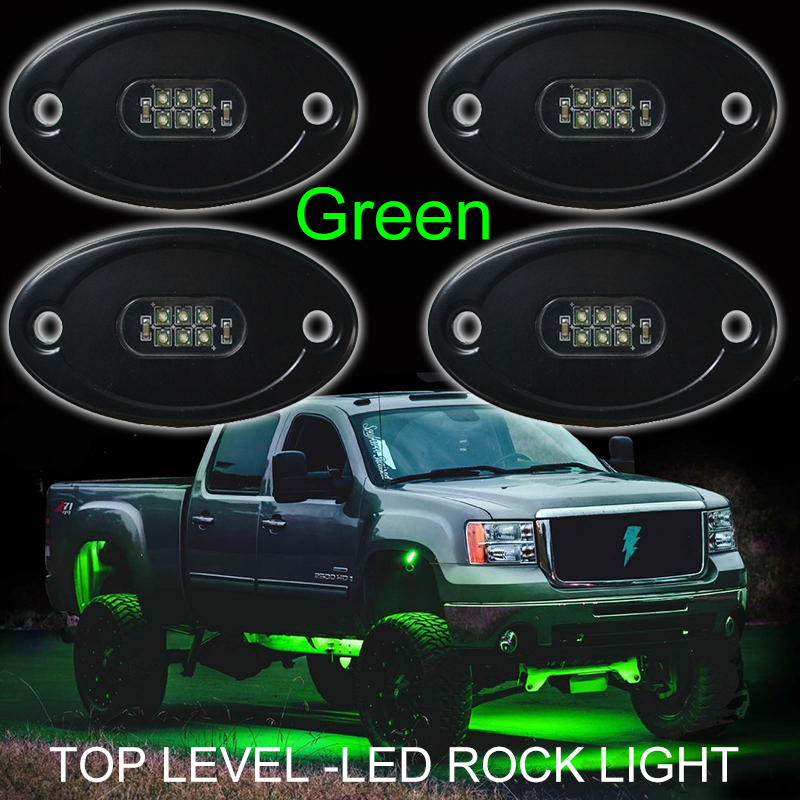 High Power 12V Amber red white blue RGB Color Led rock lights atv pod Light Truck Led Warning Light 8