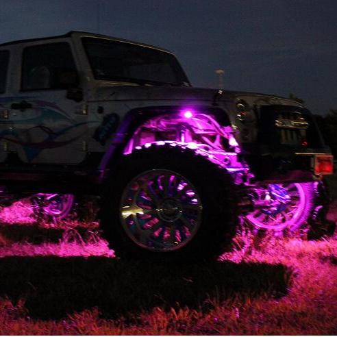 Kingshowstar - In Stock 4pcs 8pcs Wifi APP BT Controlled 24W Offroad LED RGBW Rock Lamp Truck Rock Lights led rock light 1