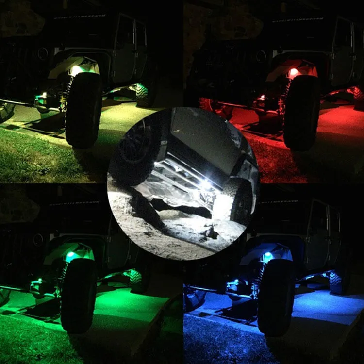 4Pcs Waterproof 24W Super Bright Dream Chasing Rgbw Led BT Rock Light For Truck Et 1