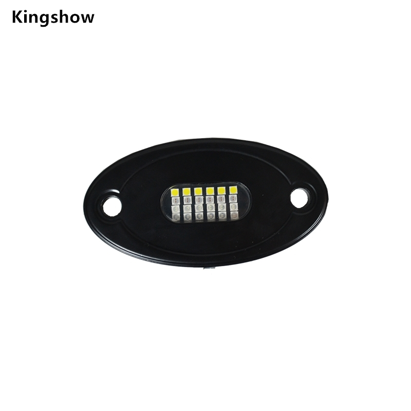 Kingshowstar - High Quality Hot 8PCS RGBW LED Rock Light Multi-Color Offroad Blue-tooth for Truck led top level 24W rock light 1