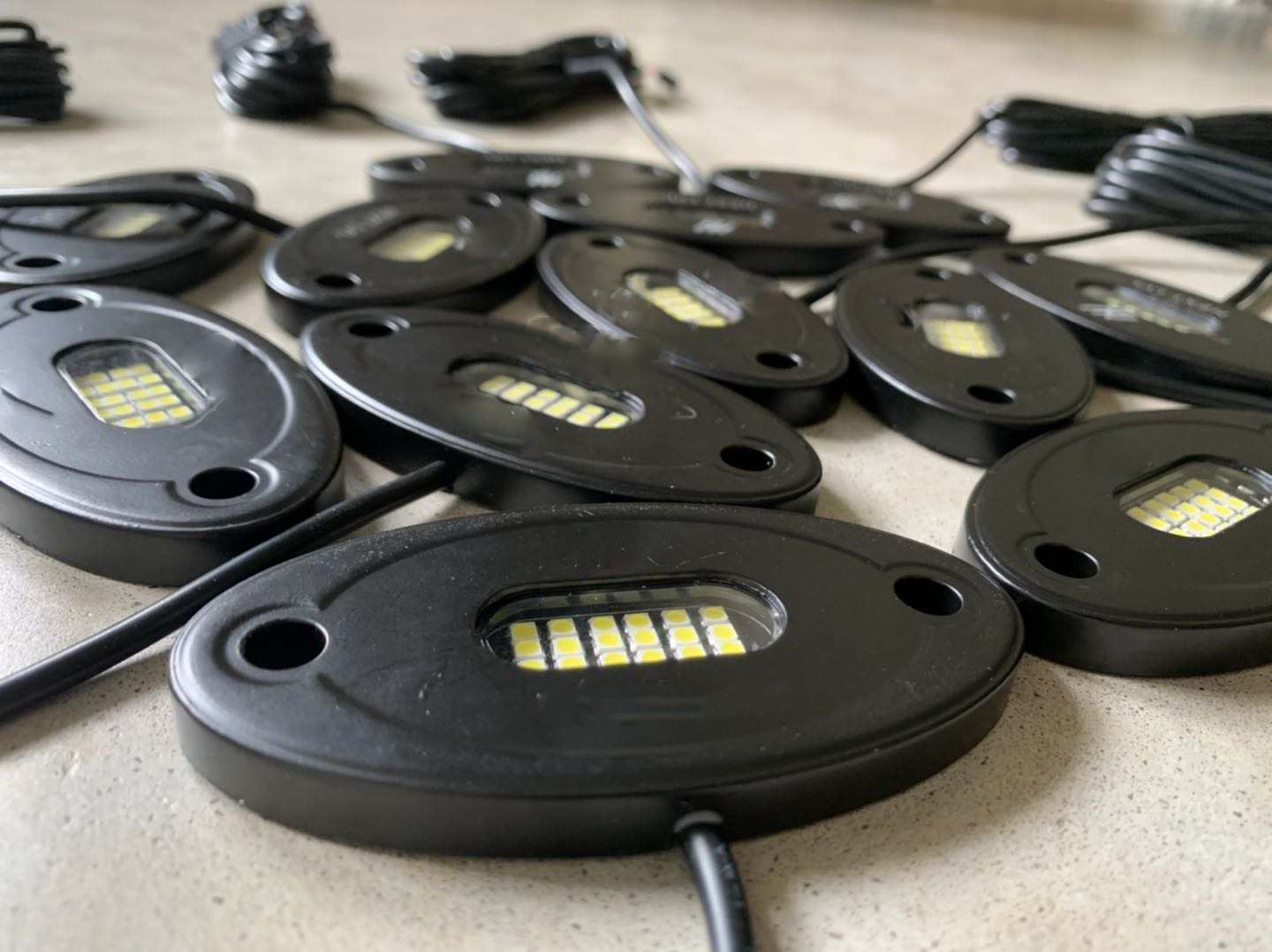 4Pods 24w Led Rock Light Kit White Waterproof LED Neon Underglow Light for Car Truck ATV UTV SUV Offroad Boat 14