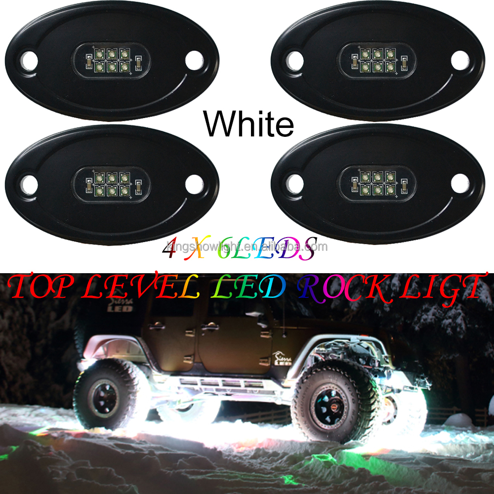 8Pods White Color LED Rock Light Offroad Under Vehicle LED Flush Lights Decorate Light for Truck Mine Boat ATV SUV 16