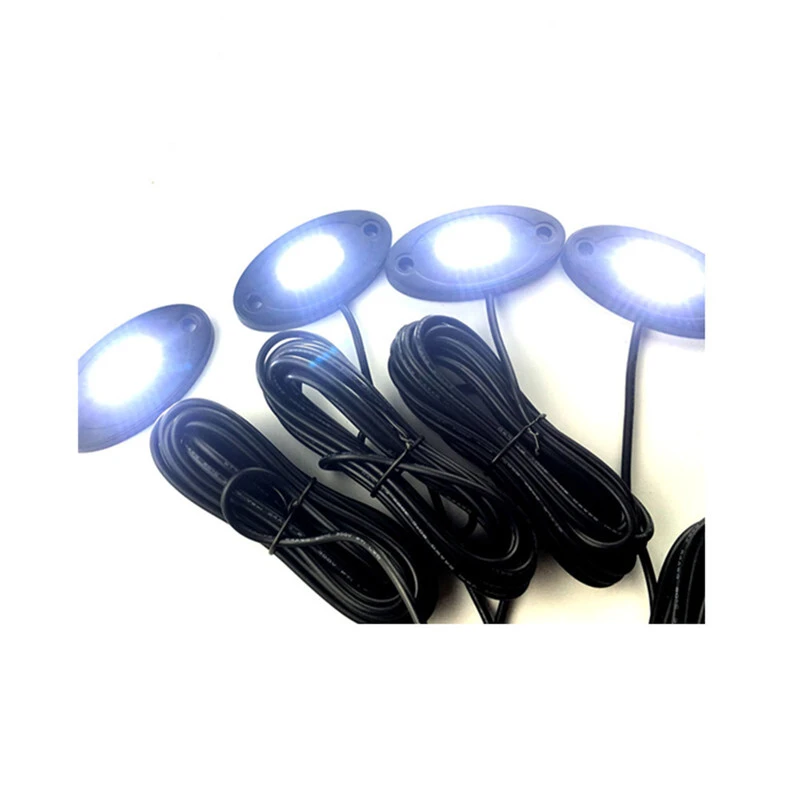 Best Selling 24 Watt Bt Control 8 Pod Rgb White Led Rock Lights For Under Motorcycle Car Glowing 1