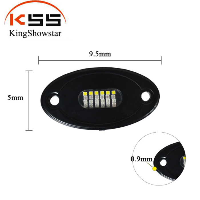 Kingshowstar - 4 Pods LED Rock Lights APP Control Underbody Light RGBW For Truck led top level 24W rock light 10