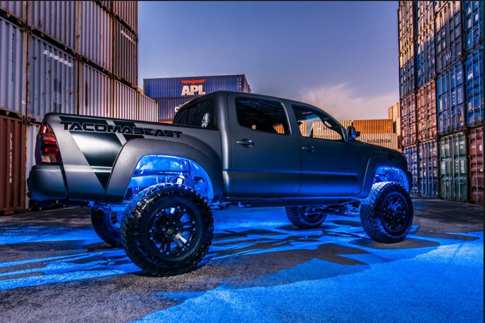 Kingshowstar - 4X Pod RGB LED Rock Light Wireless APP Music Controller Truck Lamp Offroad led normal 9W/12W rock light 14