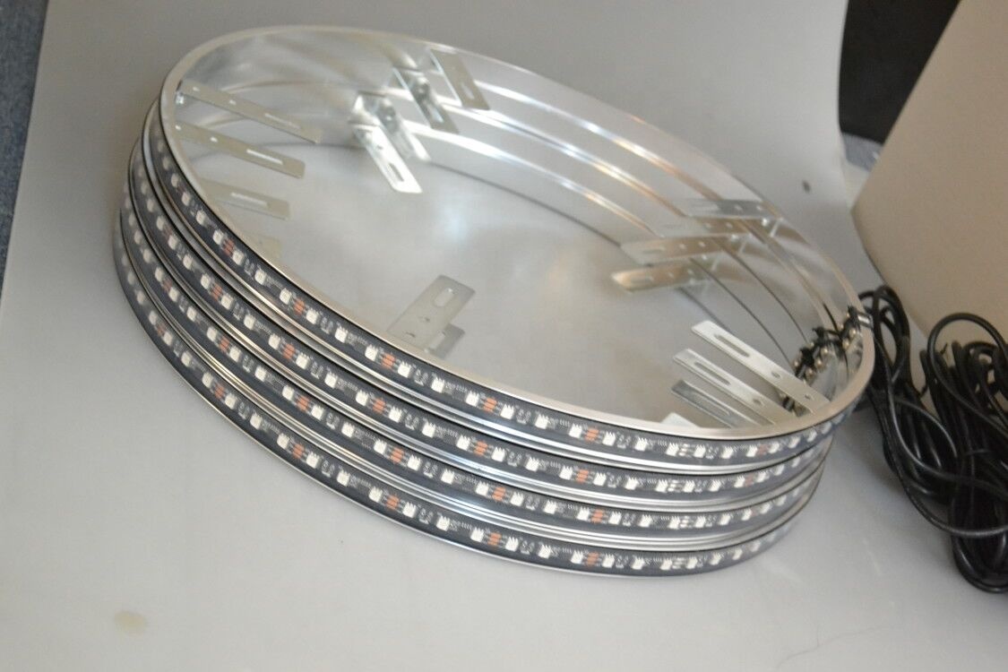 Kingshowstar - IP68 15.5 Blue-tooth APP Control RGB Color Shifting LED Wheel Rings x4PCS Light led wheel light 12