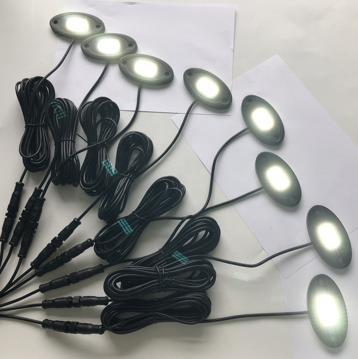 Kingshowstar - 8 pc pure White Heavy Duty Rock Lights Undercarriage, Bed Light,Exterior Interior,Boat,RZR,pods led top level 24W rock light 10