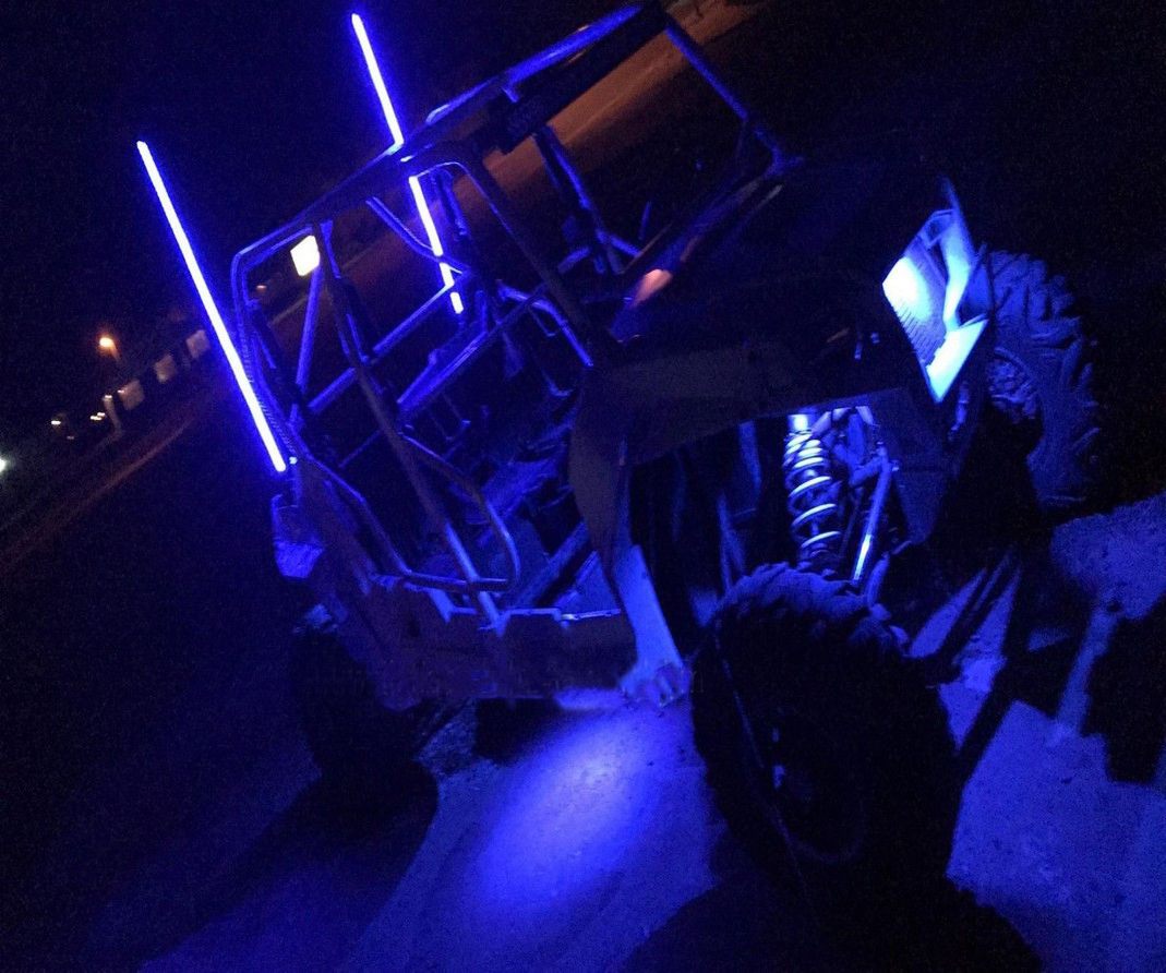 atv led whip light 12V/24V super bright king quad pole light app controller ATV led flag 14