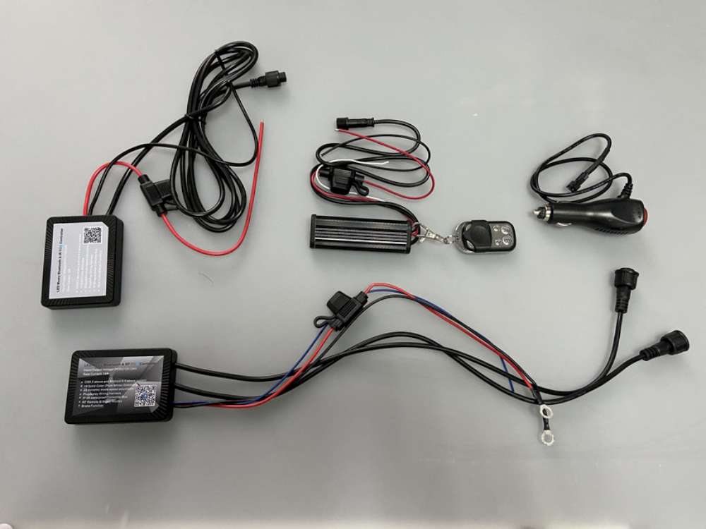 atv led whip light 12V/24V super bright king quad pole light app controller ATV led flag 34