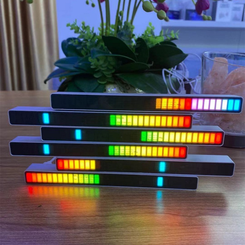 Kingshowstar - RGB Sound Controlled Music Level Light, USB Voice-activa 32 Bit Music Level Light Bar LED Sound Control Pickup Rhythm Lights Led automotive light 22
