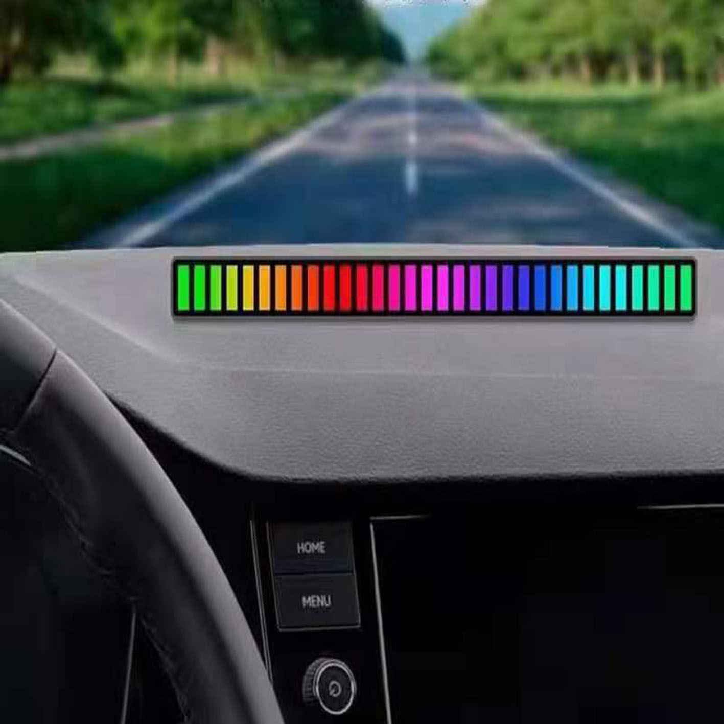 Kingshowstar - RGB Sound Controlled Music Level Light, USB Voice-activa 32 Bit Music Level Light Bar LED Sound Control Pickup Rhythm Lights Led automotive light 16