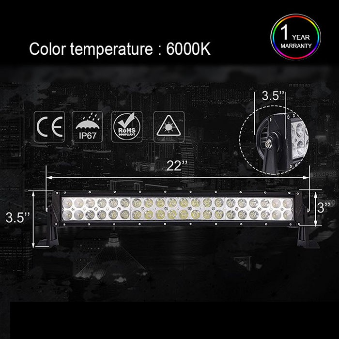 super bright Truck Rock Crawler 120w car accessory led work light bar 8