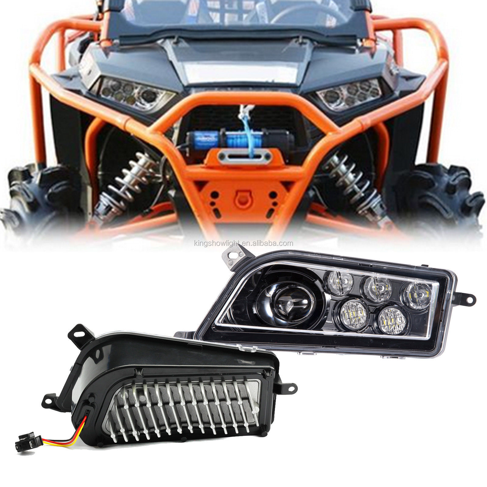 Super brightness LED Headlights Replacement fit for Polaris RZR XP 1000 900 10
