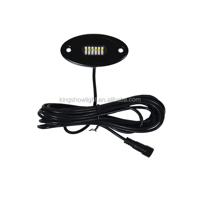 Kingshowstar - Combo 8pc Pod RGBW LED Rock Light + 2pc 3ft Dream RGB Color LED whip light for ATV UTV led top level 24W rock light 8