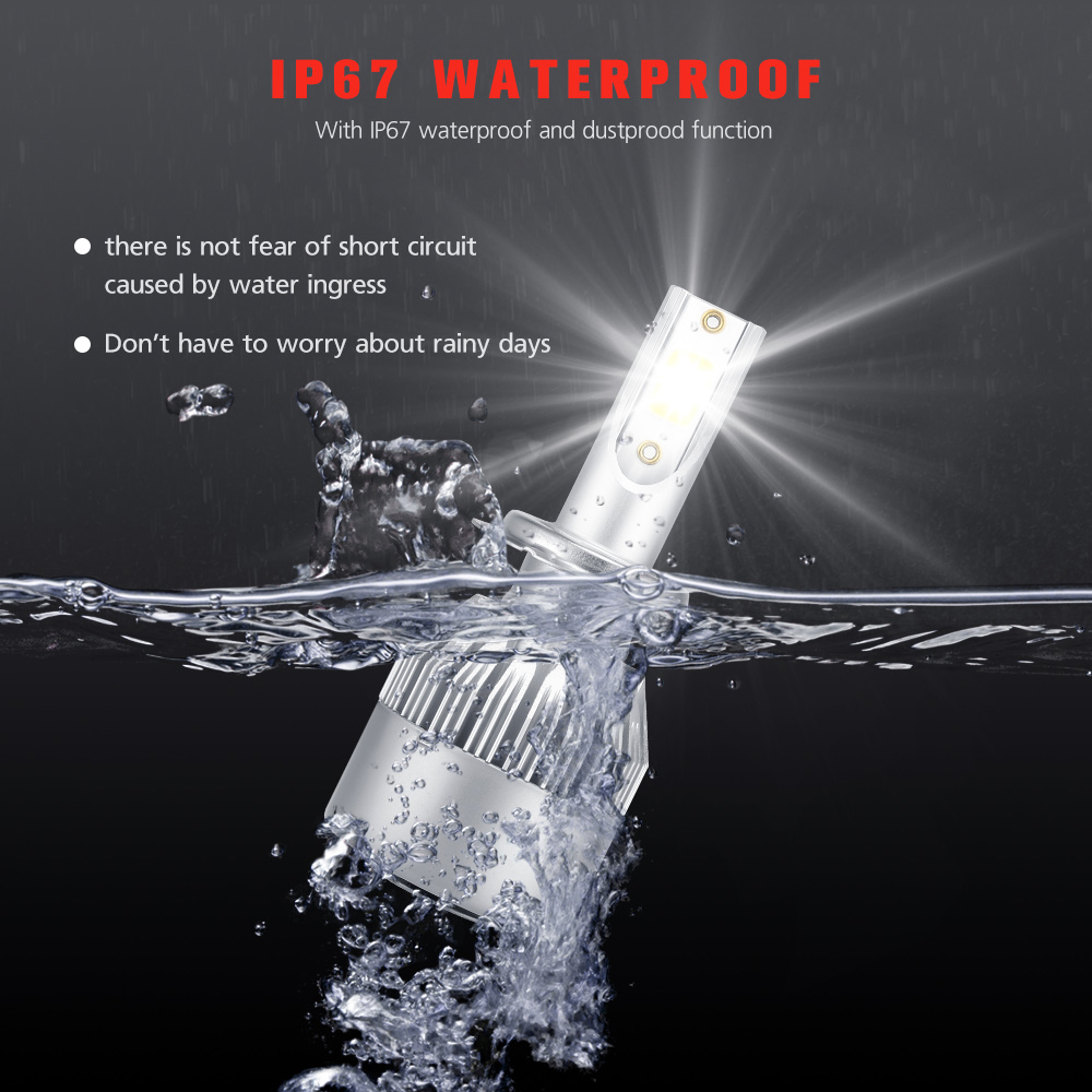 Kingshowstar - 72w C6 Fog Lamps Car Led Headlight Bulbs H1 H3 H7 H4 H11 9005 9006 Car Led Headlights For Car Accessories Led headlight bulb 24