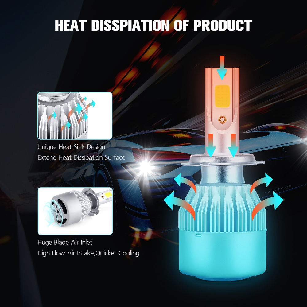 Kingshowstar - Car Restoration 36W Headlight Bulb Hid 6000k C6 Led Headlight Bulb For Car Accessories Led headlight bulb 14