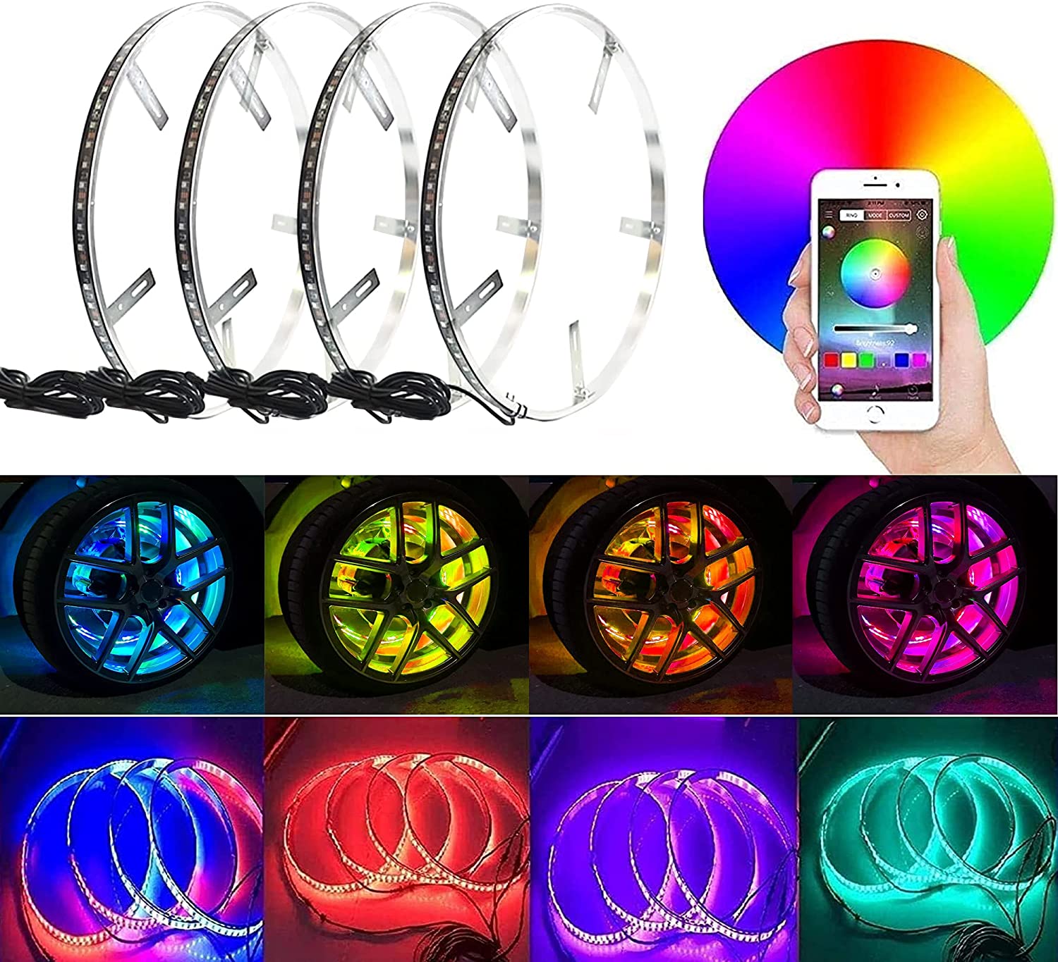 Quality Professional Professional 15 17in RGB dream color led wheel rim light Manufacturer | Kingshowstar 19