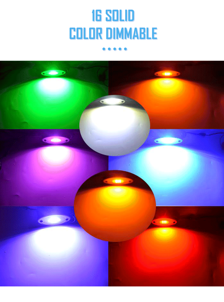 Kingshowstar - 2021 NEWEST THE BEST 12pc APP Controlled LED Rock Light Kits Underbody RGBW Rock Light 12V ATV UTV SUV RZR CAN-AM Boat The Max 36W level rock light 22