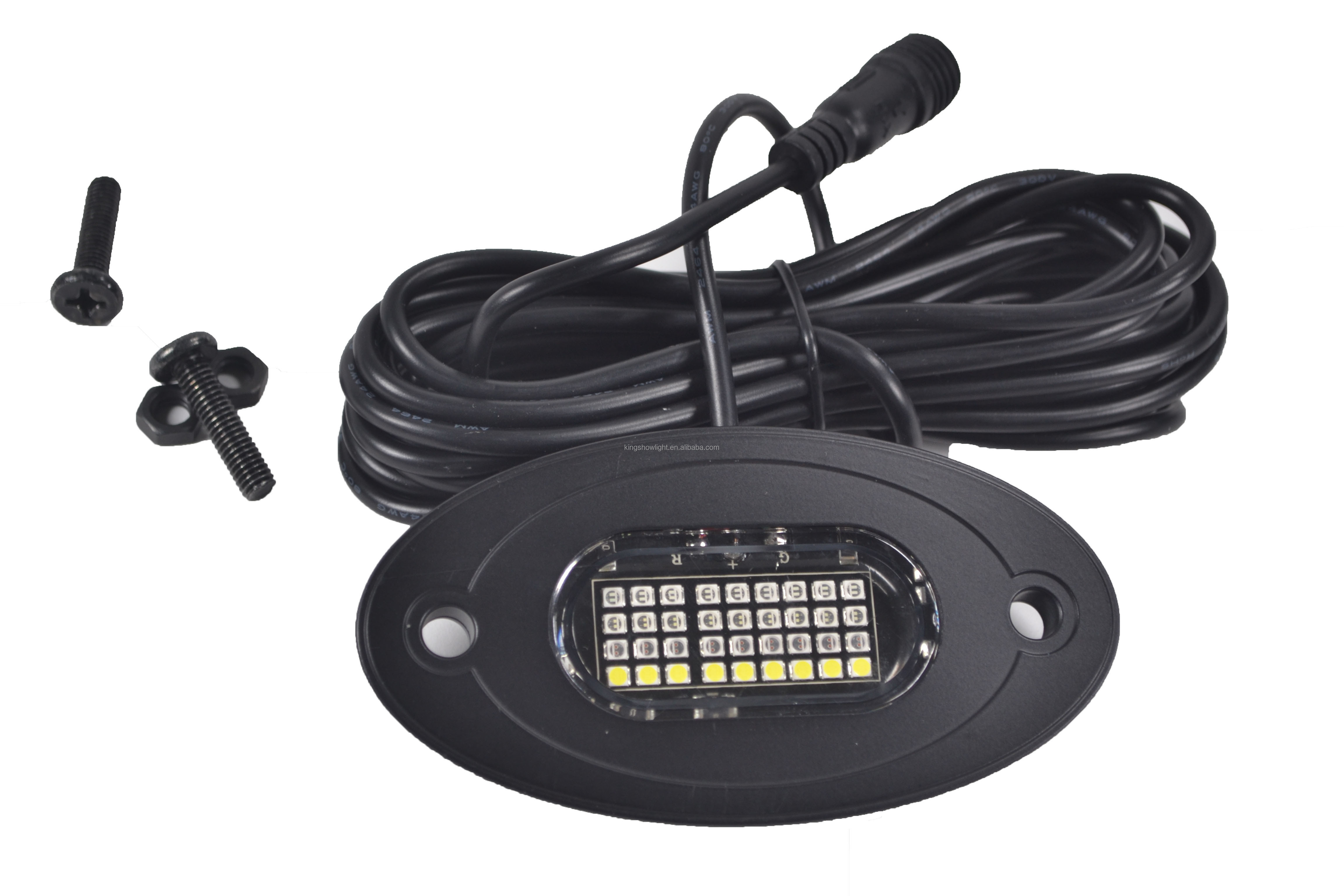 8 Pods RGBW LED Rock Lights - Multicolor Underglow Neon Light Kit with Blue-tooth Controller, Music Mode1 16