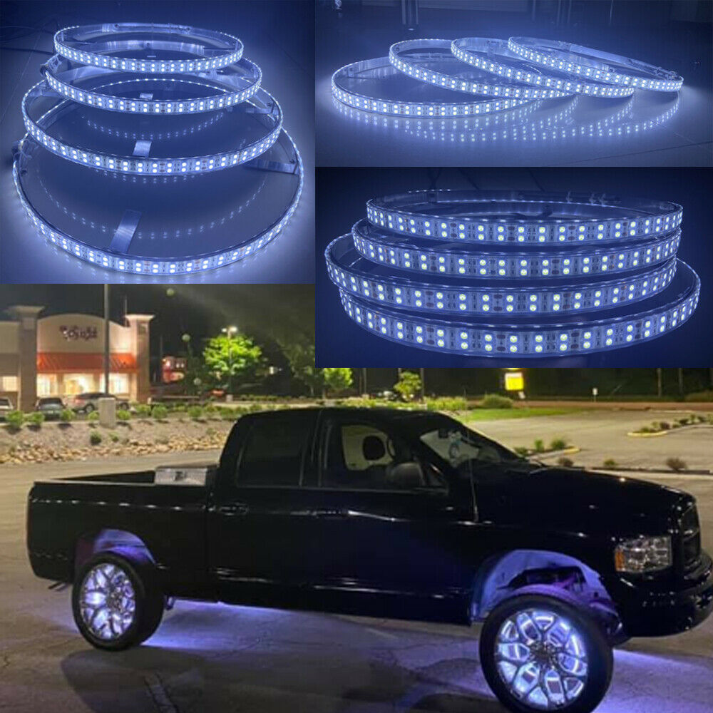 8 Pods RGBW LED Rock Lights - Multicolor Underglow Neon Light Kit with Blue-tooth Controller, Music Mode1 30