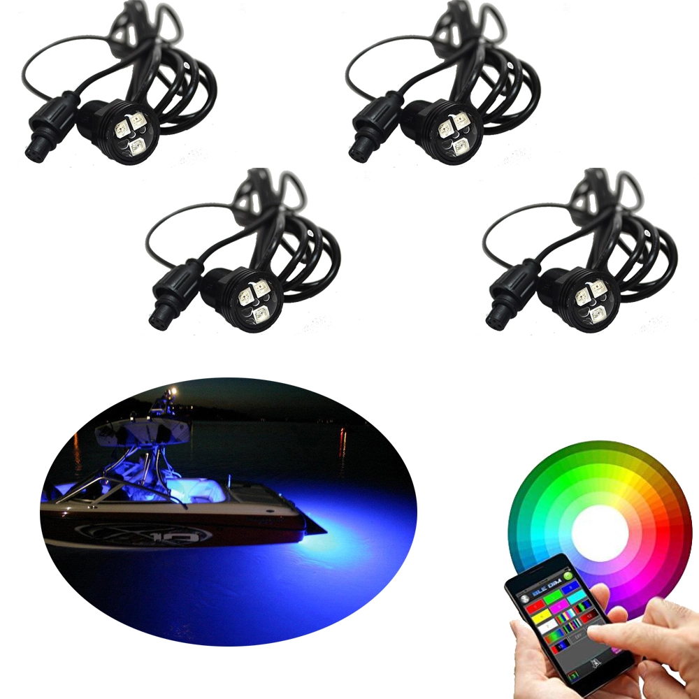 Kingshowstar - 3x3W IP68 Waterproof Blue/RGB LED Marine Light led work light For Sea Travel 12volt underwater boat light LED Marine Light 1