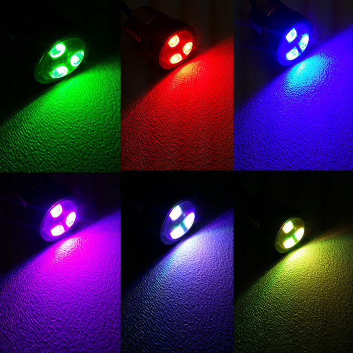 Kingshowstar - 3x3W IP68 Waterproof Blue/RGB LED Marine Light led work light For Sea Travel 12volt underwater boat light LED Marine Light 15