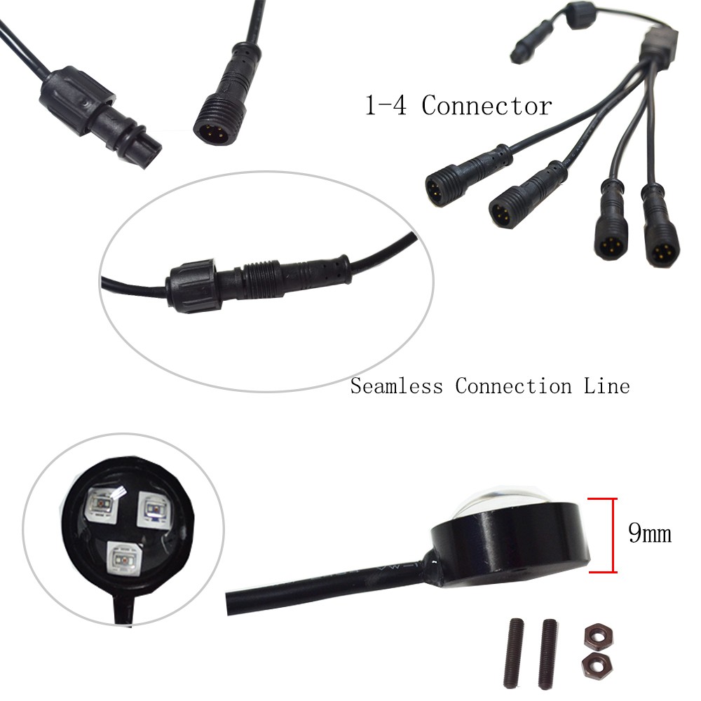 Kingshowstar - RGB RF IP68 27W Marine Underwater LED Light for Boat Pool with Wifi Controller/color changing led marine underwater light LED Marine Light 14