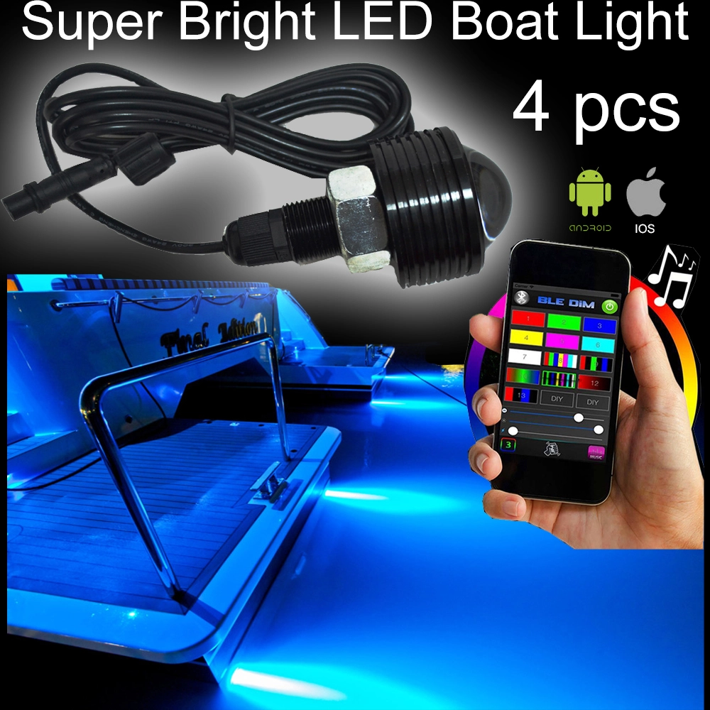Water-proof Marine Boat Drain Plug LED Light 27w RGB Led Underwater Yacht Drain Plug Light 1