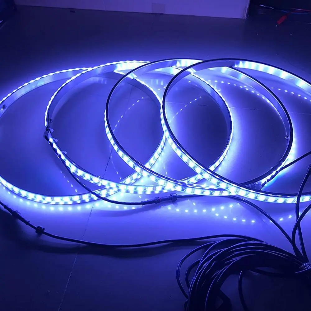 Car Accessory Safety Durable Led Colorful Luminous Wayerproof Ip68 Car Wheel Lights 1