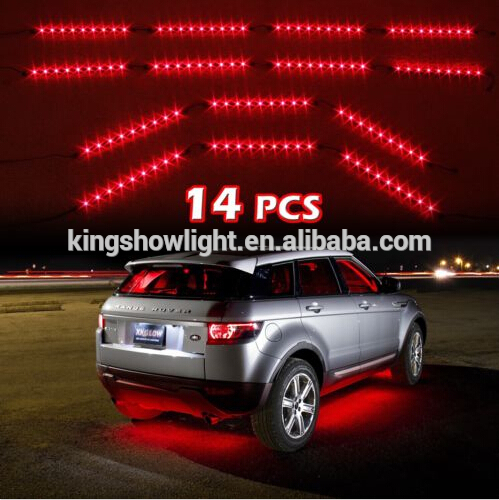 Colorful 14pc LED Strip Under Car Glow 12V 3528 Underbody Lights light Kit 1