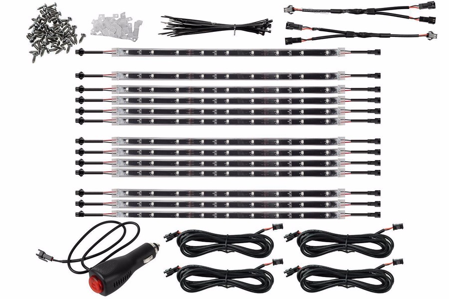 Colorful 14pc LED Strip Under Car Glow 12V 3528 Underbody Lights light Kit 9