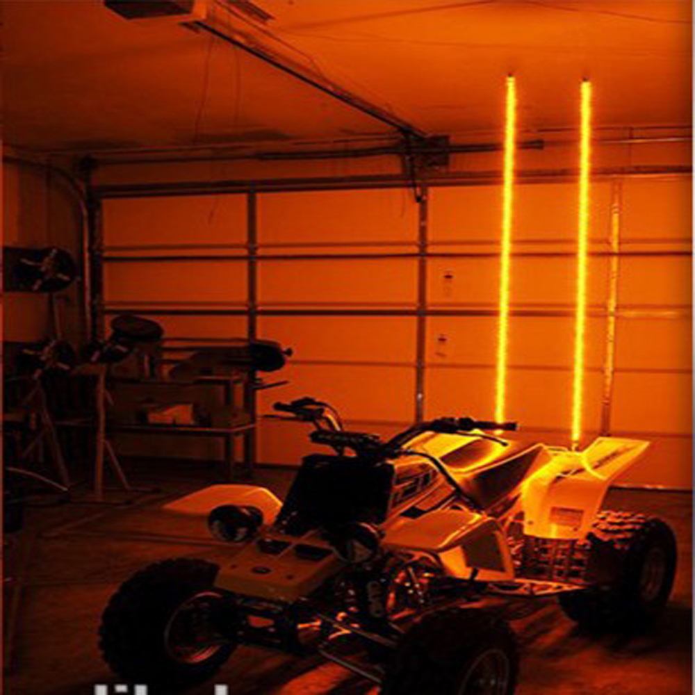 6FT 1.8M Multi Colors RGB Fiber Optic Whip Light LED Antenna Light ATV UTV Truck Remote Control Flag Whip 18