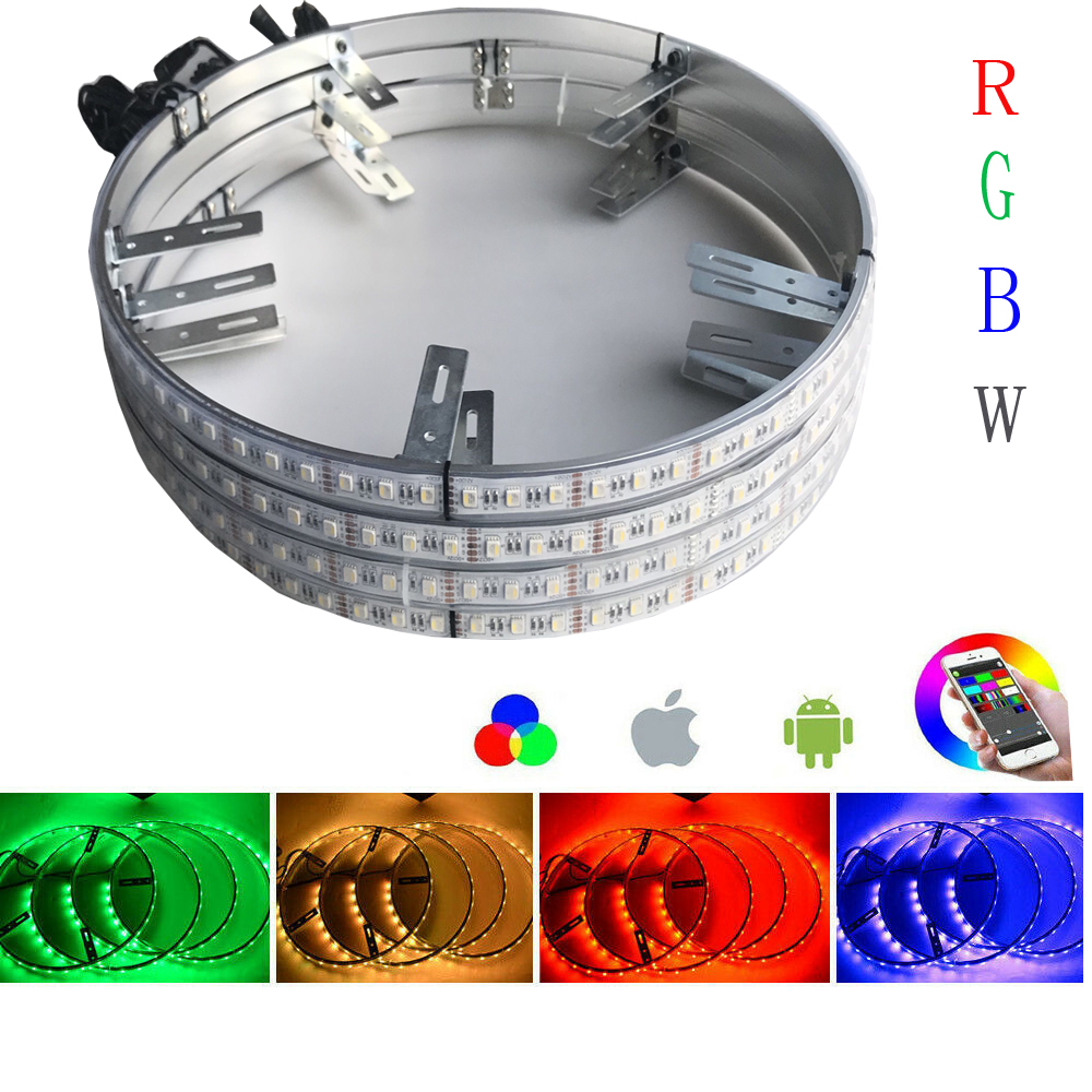 RGBW LED Wheel Lights Rim Lights Rings by Kingshow (Set of 4) for Car 8