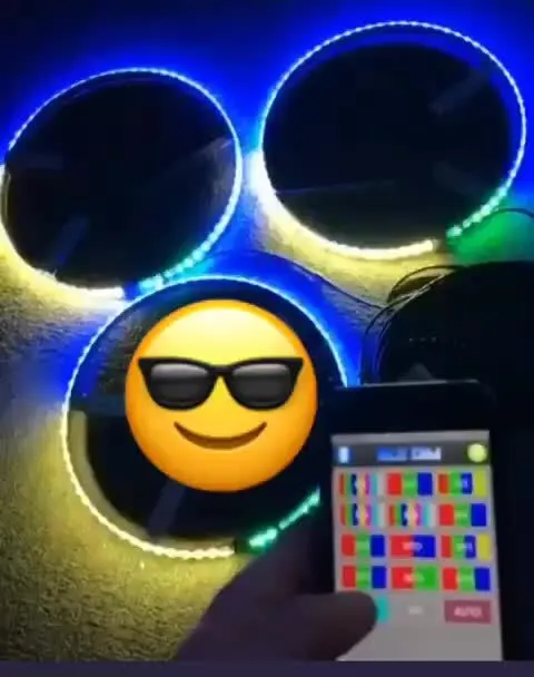 4pcs 15.7 Wheel Ring Rim Light RGB All-Color LED Wheel Well Light Kit for All Car 1