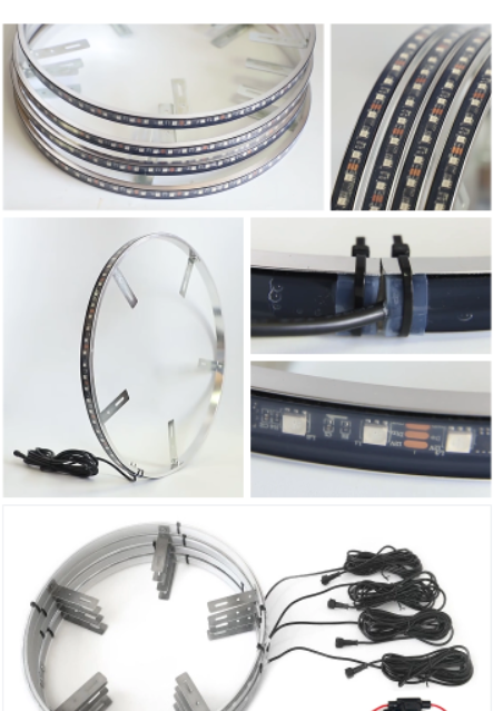 Upgraded Dream Color 15.5 Chasing LED Wheel Rims Lights Strobe Strips Truck Remote control1 14