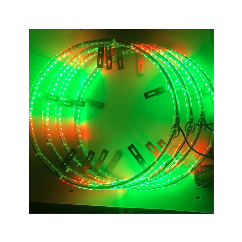Kingshowstar - New Arrival Rgb Bt Control Universal Round 17 Inch Waterproof Led Car Chaser Wheel Lights RGB led dream color wheel light light 1