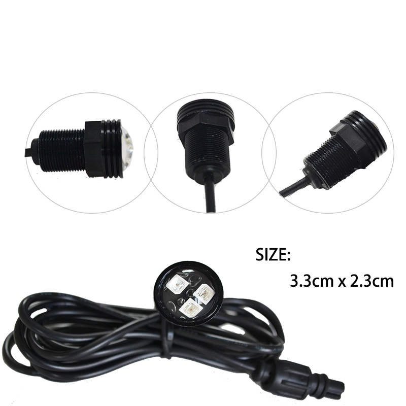 yacht 8pcs LED 9W Drain Plug Light Underwater Fishing Boat Lamp with TWO Remote 1