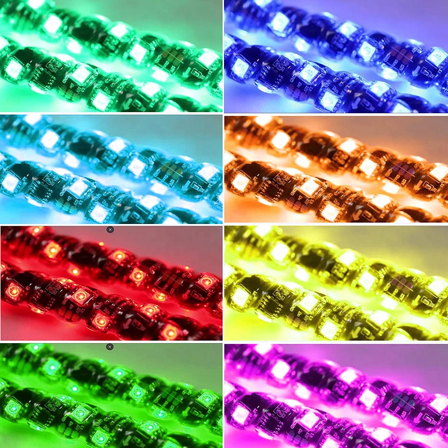 Kingshowstar - 3ft/4ft/5ft RGB Dream Color Whip light with 180/270/360/450 LED LED Whip Light with Flag Pole Remote Control l RGB Chase Light led whip light 22