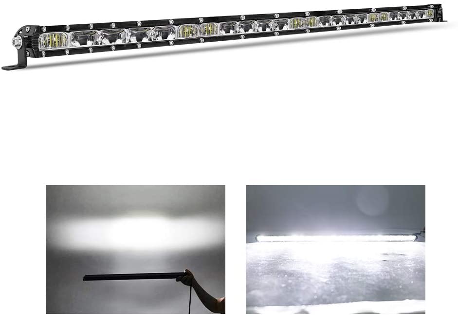 26 inch Super Slim Single Row LED Light bar 7D Reflector Spot Flood Combo Beam led Driving Lights 12V 24V Off Road Light Bar LED 10