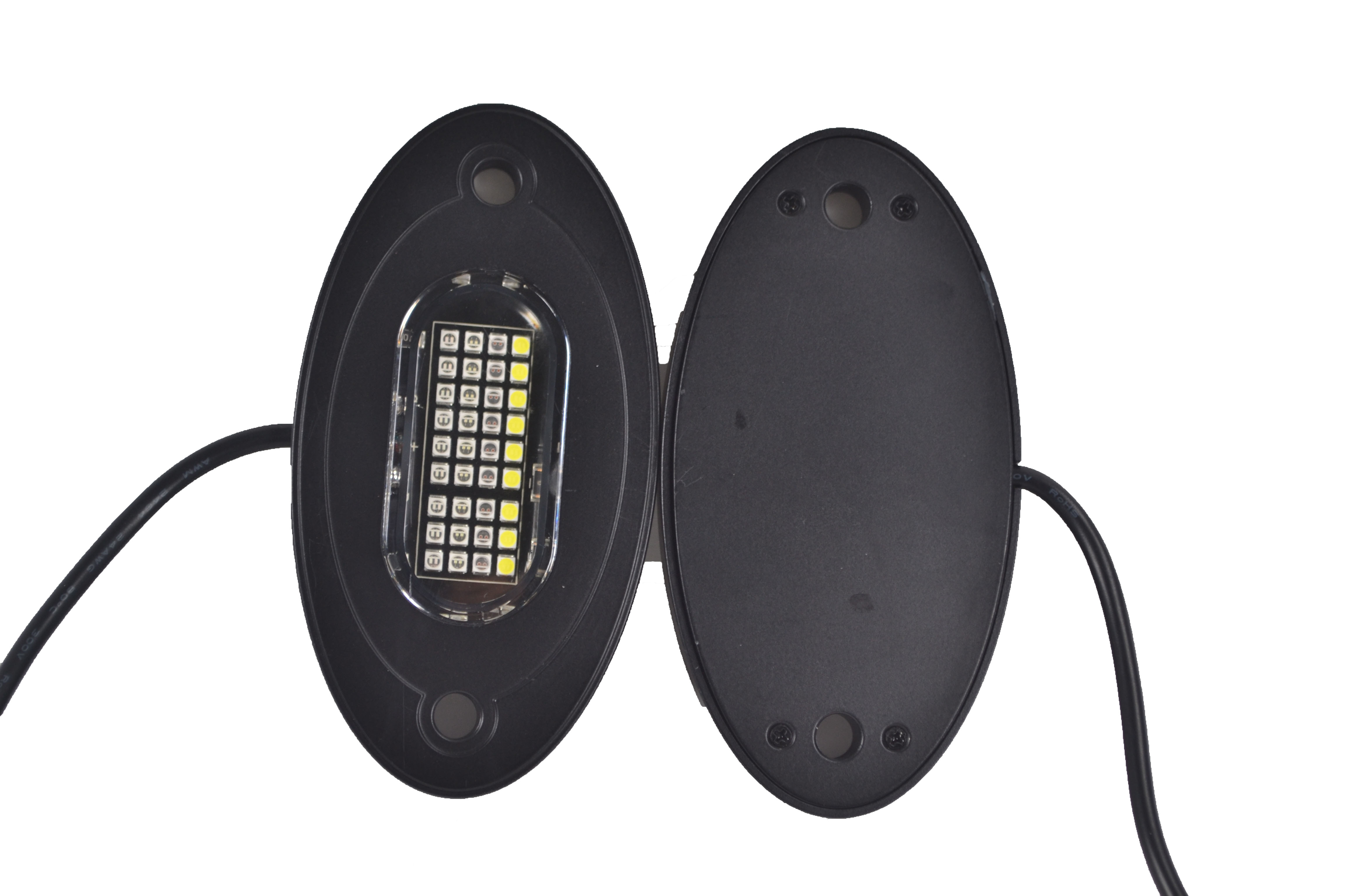 LED Rock Lights 4PODS Waterproof LED Neon Underglow rgbw rock Light for Car Truck ATV UTV SUV Offroad Boat Underbody Glow Lamp 18