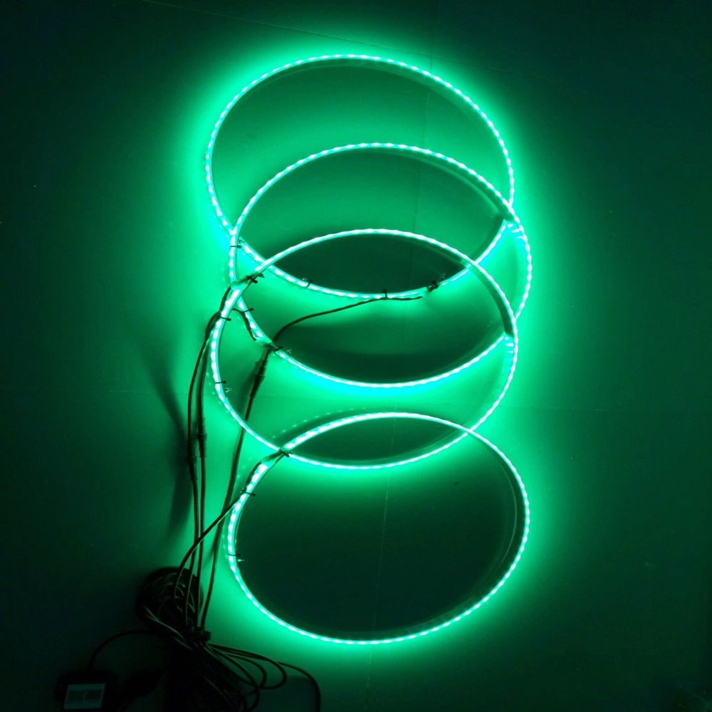High quality cheap ultra bright 12v led waterproof super durable BT remote control led wheel light for car 1